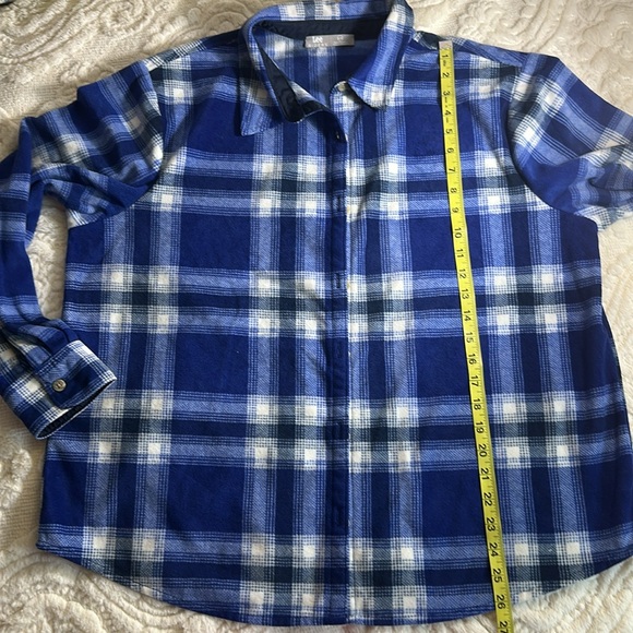 Lee Riders super soft Blue Plaid Button-Up Shirt XL - Picture 7 of 10